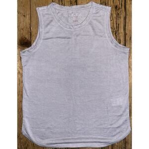 Danskin Women's Size M Light Gray Breezy Tank Top Crewneck Sleeveless